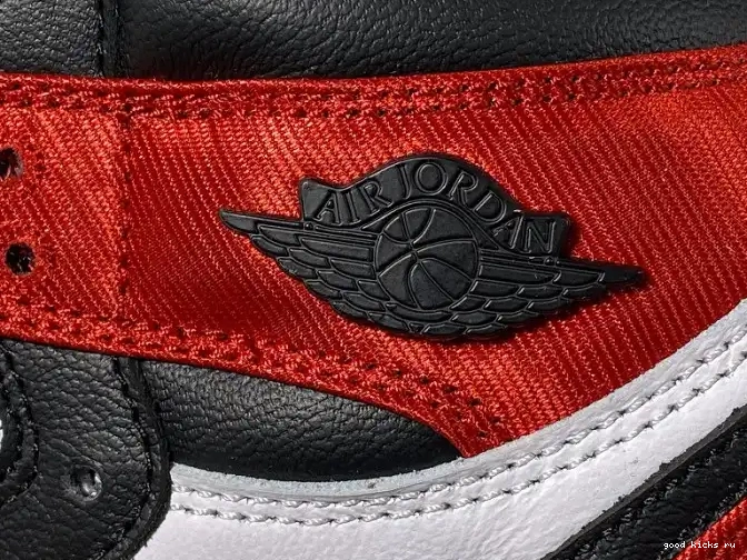 Rep High CD0461-016 Black Jordan Satin Toe 1 Retro Air 0608